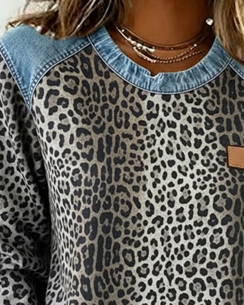 Elegancki damski leopardowy pullover (5)