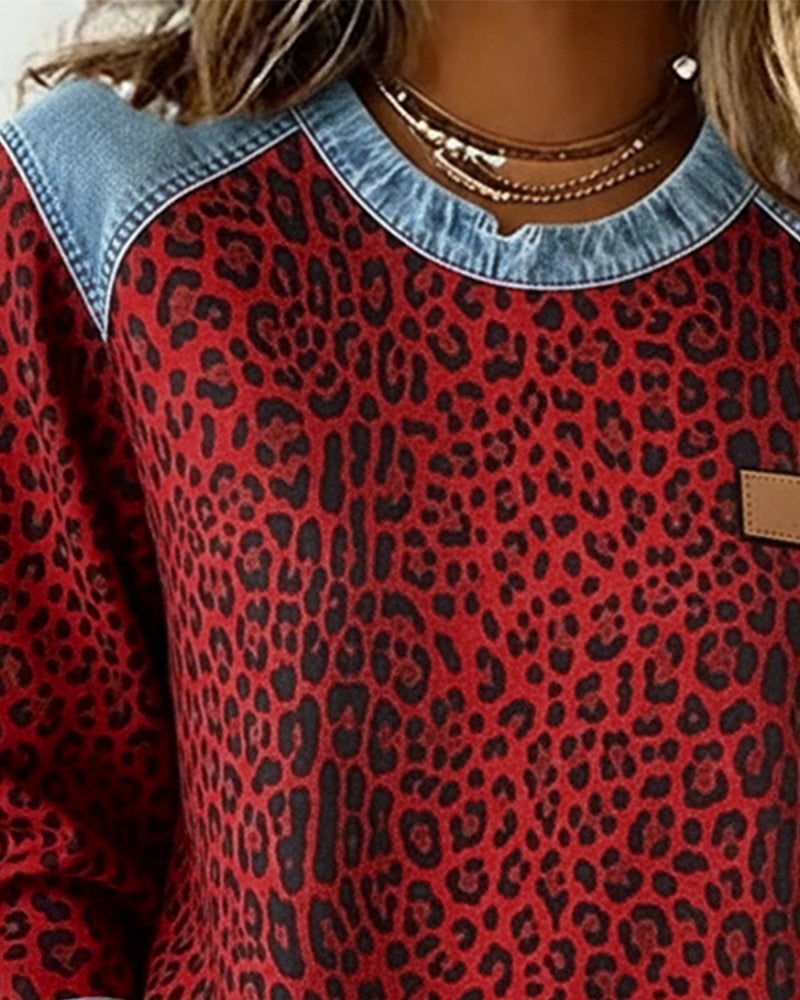 Elegancki damski leopardowy pullover (8)