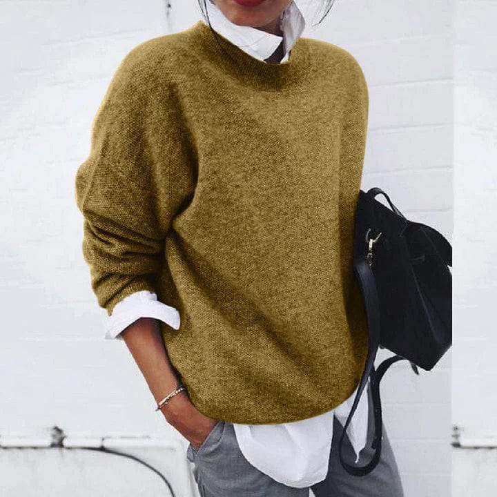 Elegancki Pullover Wszechstronny w kolorze Khaki