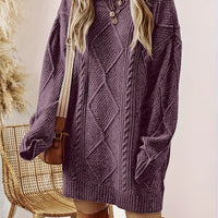 Maya | Elegant Cable-Knit Jumper Dress for Evenings