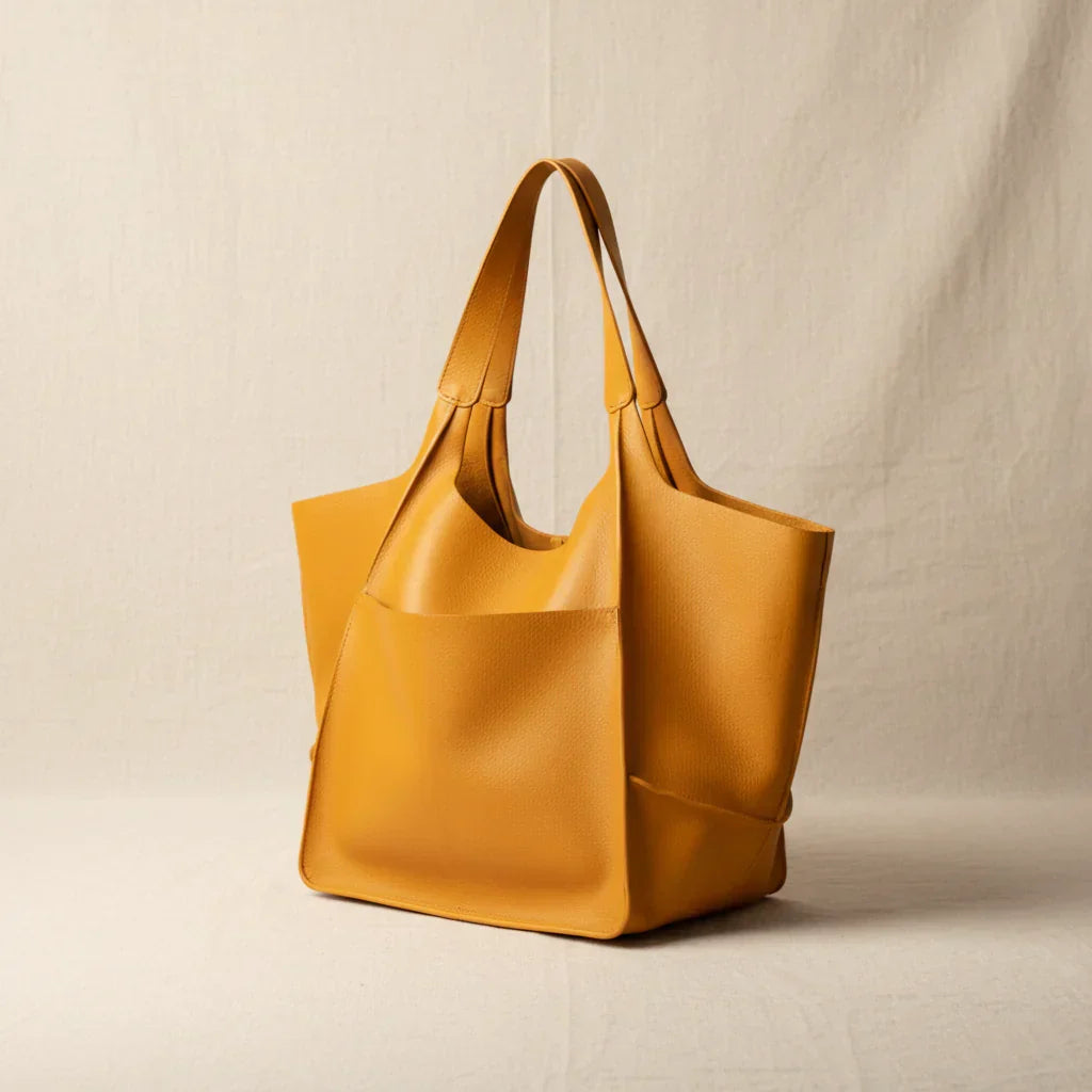 Elegant Everyday Tote Bag in Vintage Leather (2)