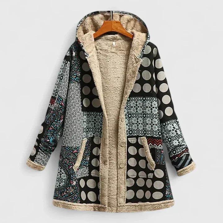 Elegant Women's Long Puffer Coat for Winter in Black
