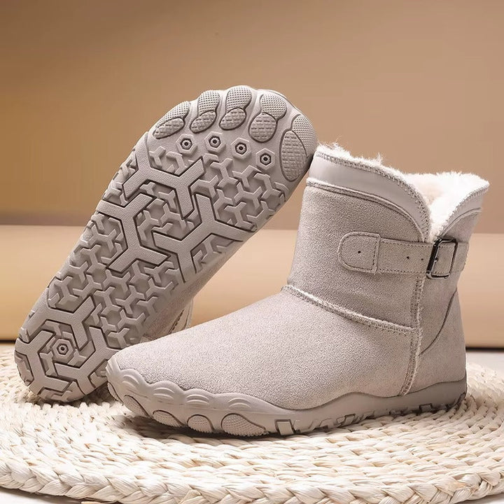 Fleece-Lined Women's Cowboy Boots for Winter in Frost Grey