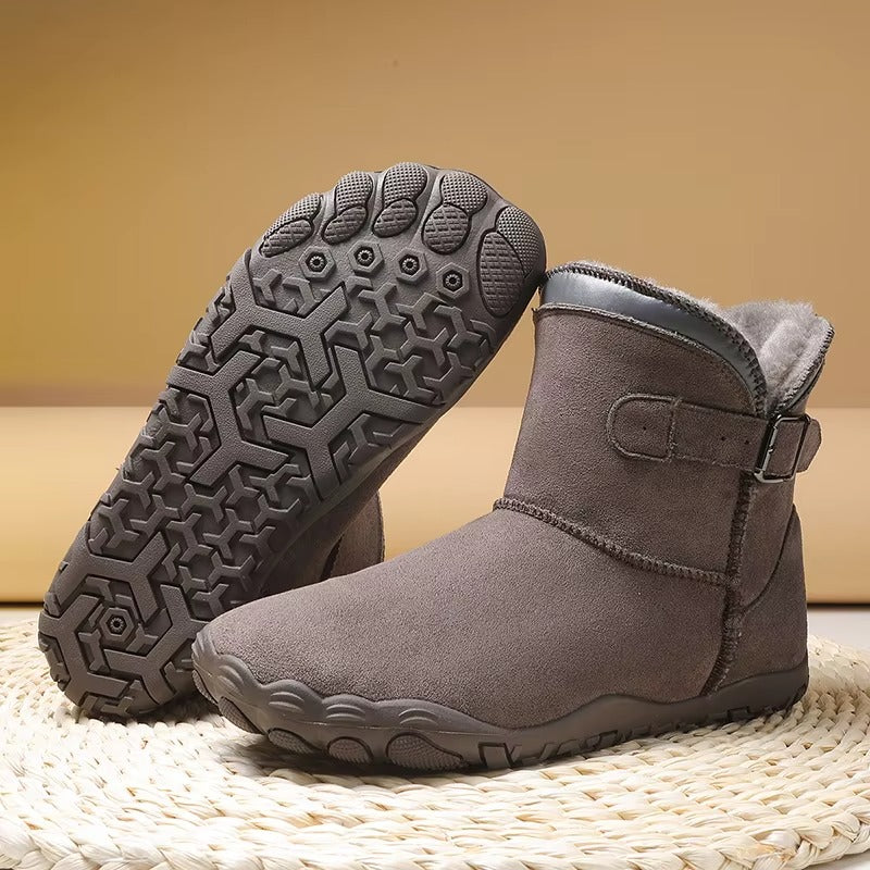 Fleece-Lined Women's Cowboy Boots for Winter in Graphite Grey