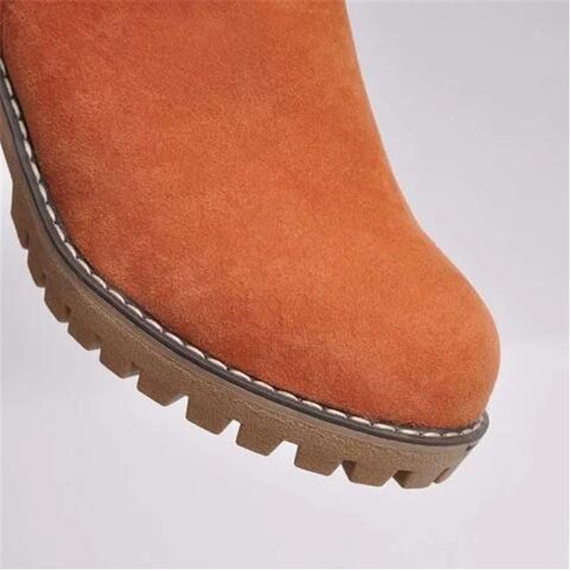 Foldable Women's Brown Boots for Autumn (2)