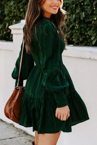 Klara | Gesmoktes Kleid mit langen Ärmeln