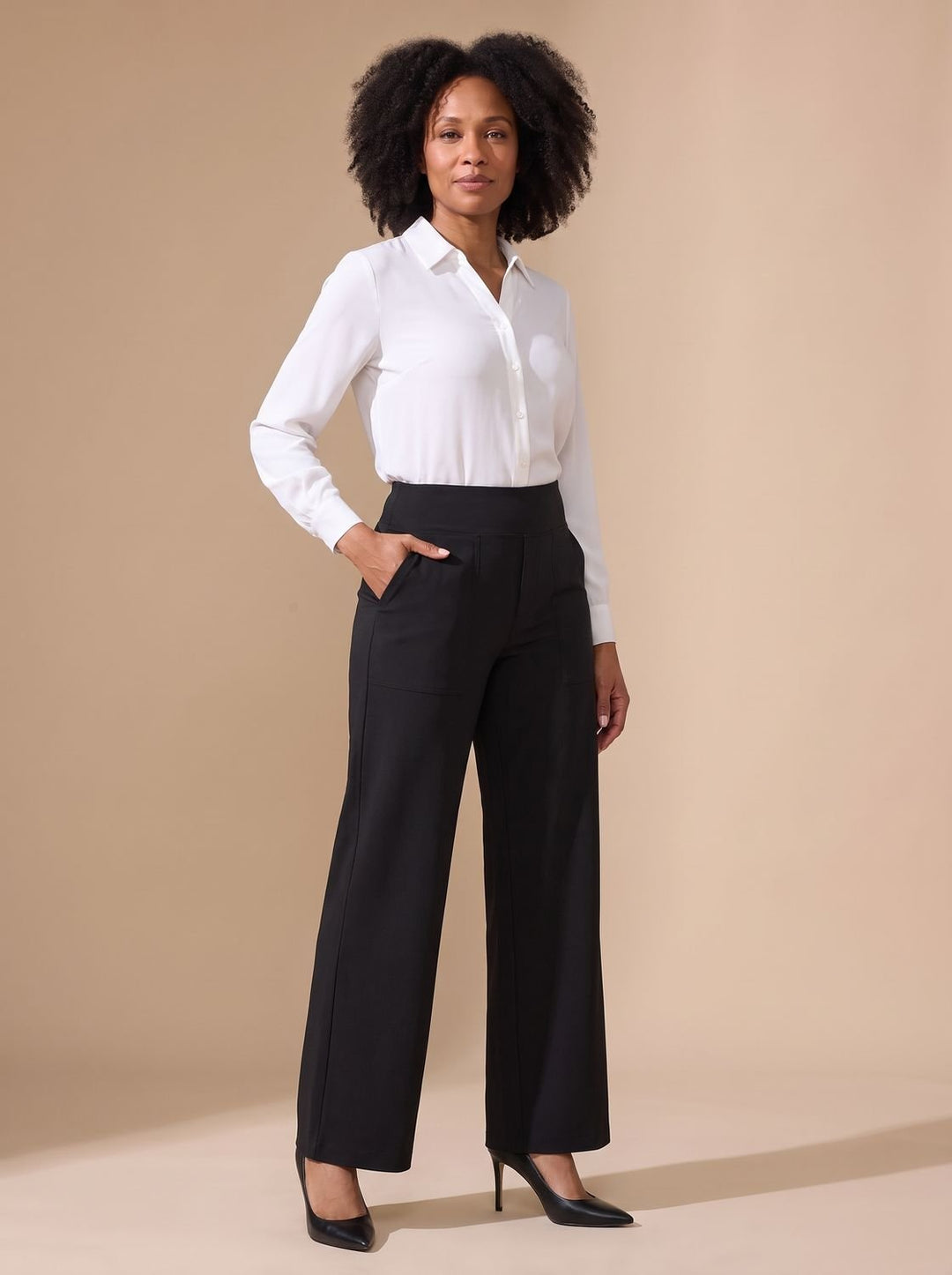 High-Waist Baggy Jeans for Women in Black