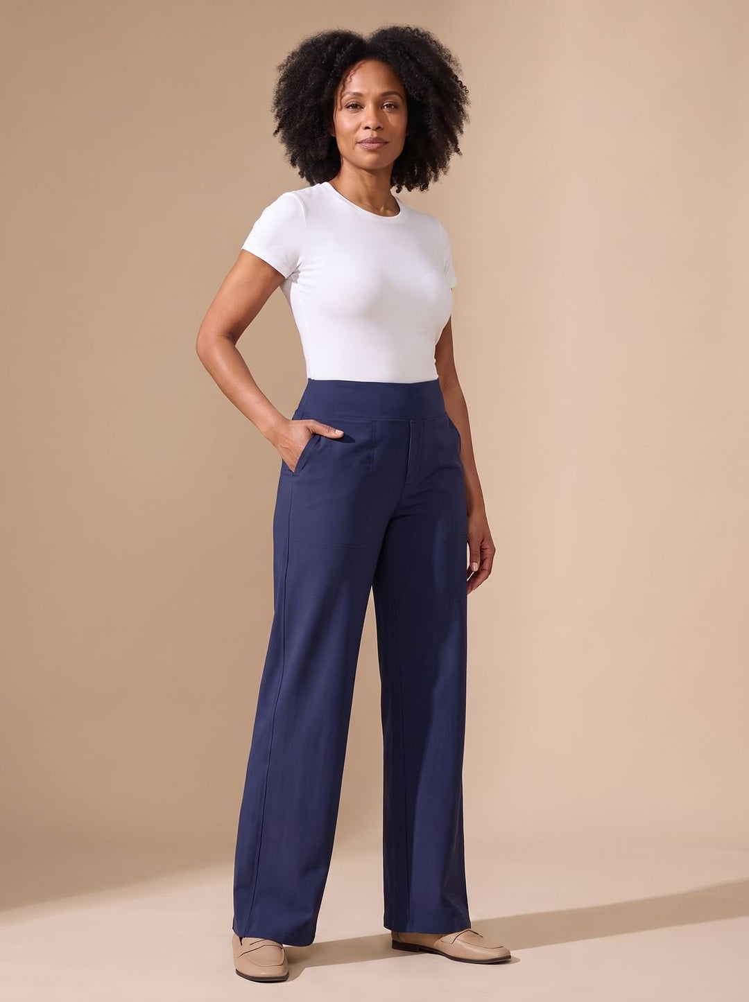 High-Waist Baggy Jeans for Women in Blue