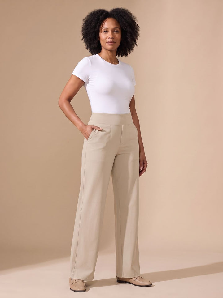 High-Waist Baggy Jeans for Women in Cream