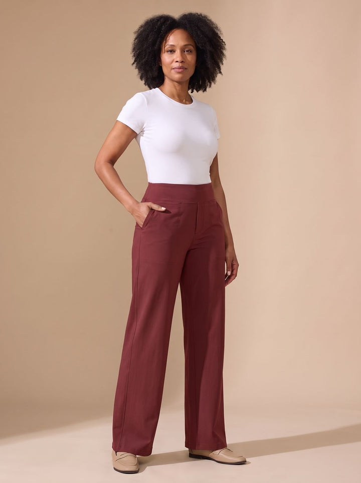High-Waist Baggy Jeans for Women in Red