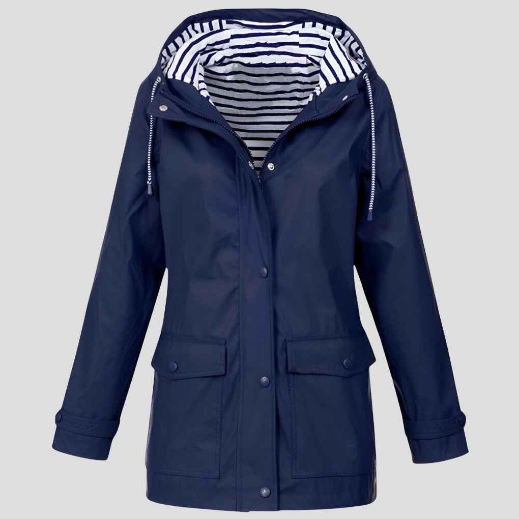 Insulated Waterproof Winter Coat for Women in Navy Blue