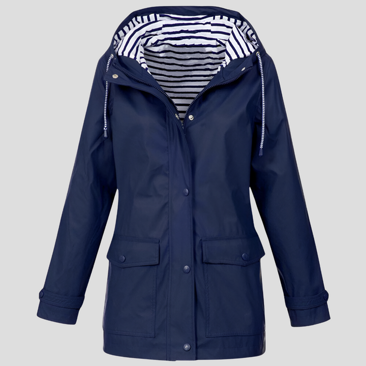 Insulated Waterproof Winter Coat for Women in Navy Blue