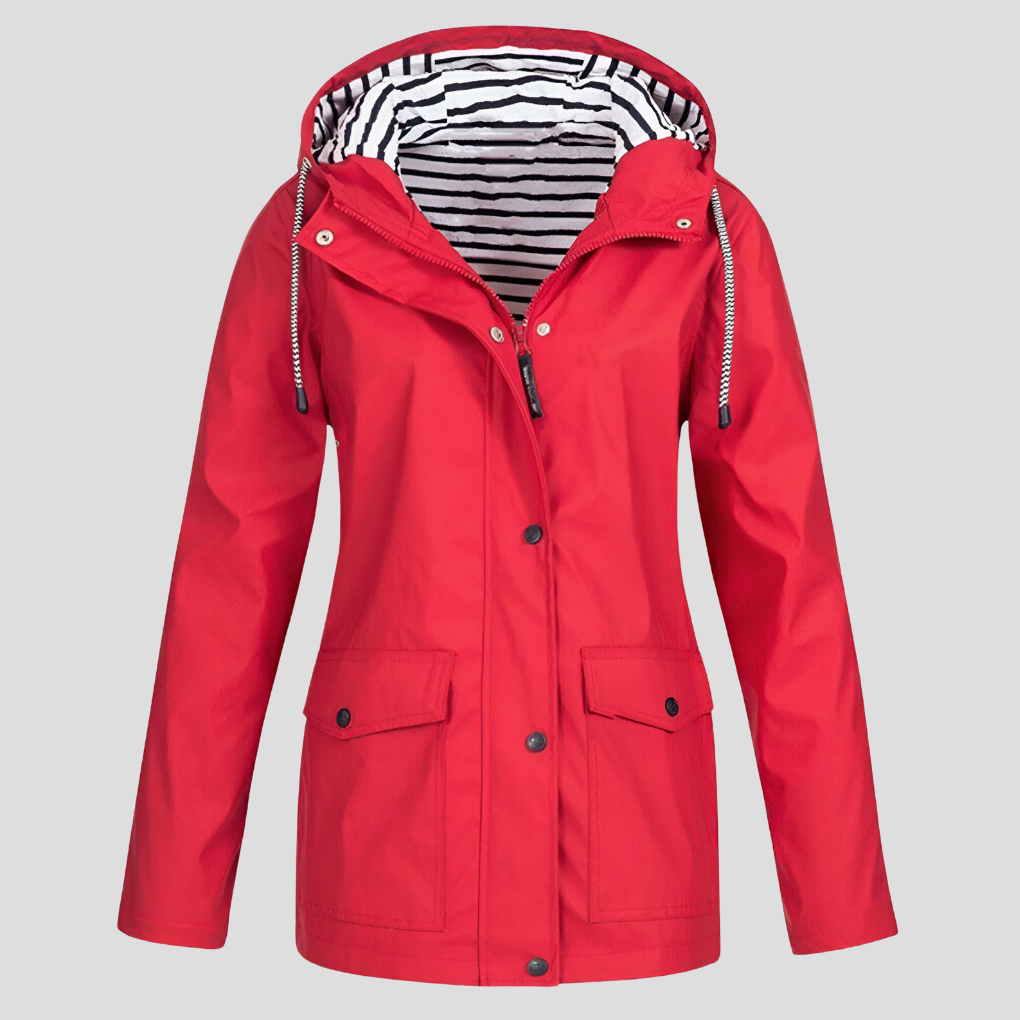 Insulated Waterproof Winter Coat for Women in Red