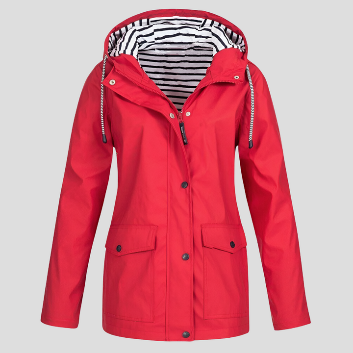 Insulated Waterproof Winter Coat for Women in Red