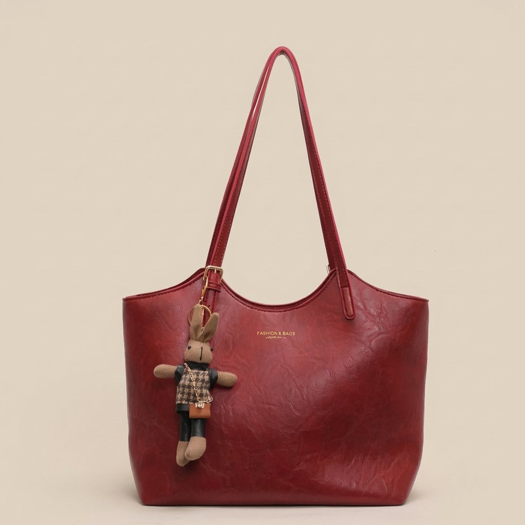 Hazel | Damska pojemna torba shopper z ekoskóry na ramię foto 4
