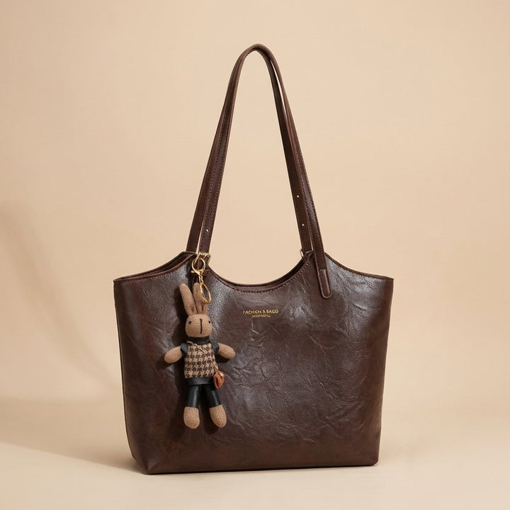 Hazel | Damska pojemna torba shopper z ekoskóry na ramię foto 8
