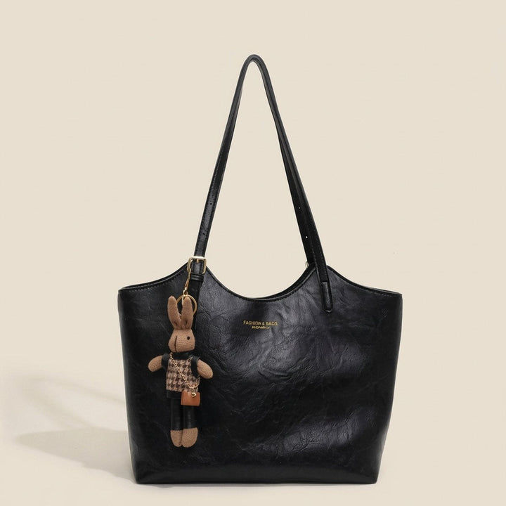 Hazel | Damska pojemna torba shopper z ekoskóry na ramię foto 9