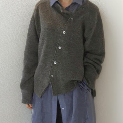 Mia | Damski kardigan oversize z grubego splotu i otwartym przodem foto 3