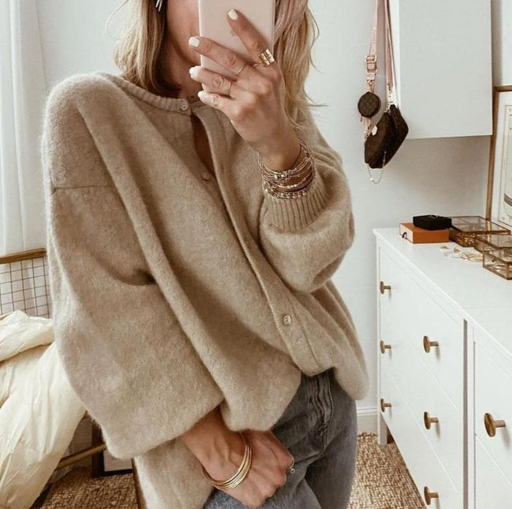 Ladies Autumn Cosy Jumper Cardigan (2)