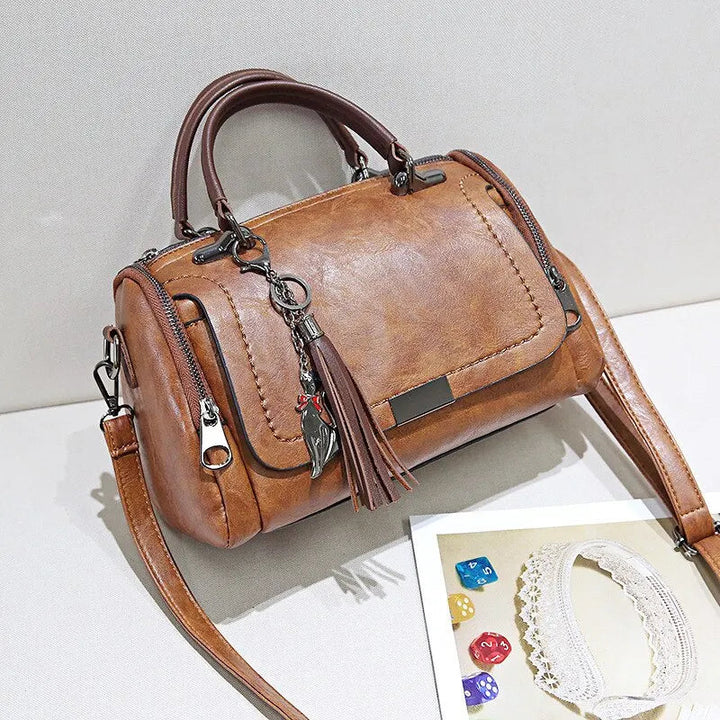 Leather Backpack for Women, Retro Style (5)