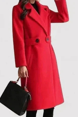Long Belted Women's Trench Coat for Autumn in Beige 5