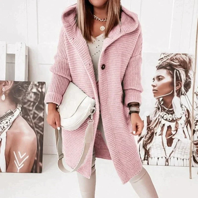Long Cardigans for Women Autumn Warmth in Pink 1