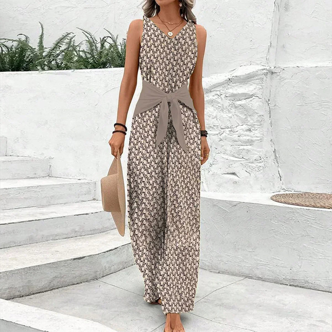 Luxus-Jumpsuit aus hochwertigem Stoff Womens w kolorze Brązowy