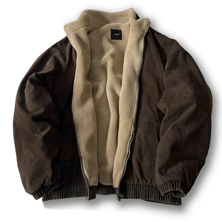 Men's Autumn Casual Jacket with Zipper in Brown