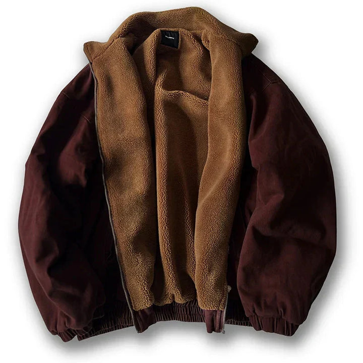 Men's Autumn Casual Jacket with Zipper in Red 1