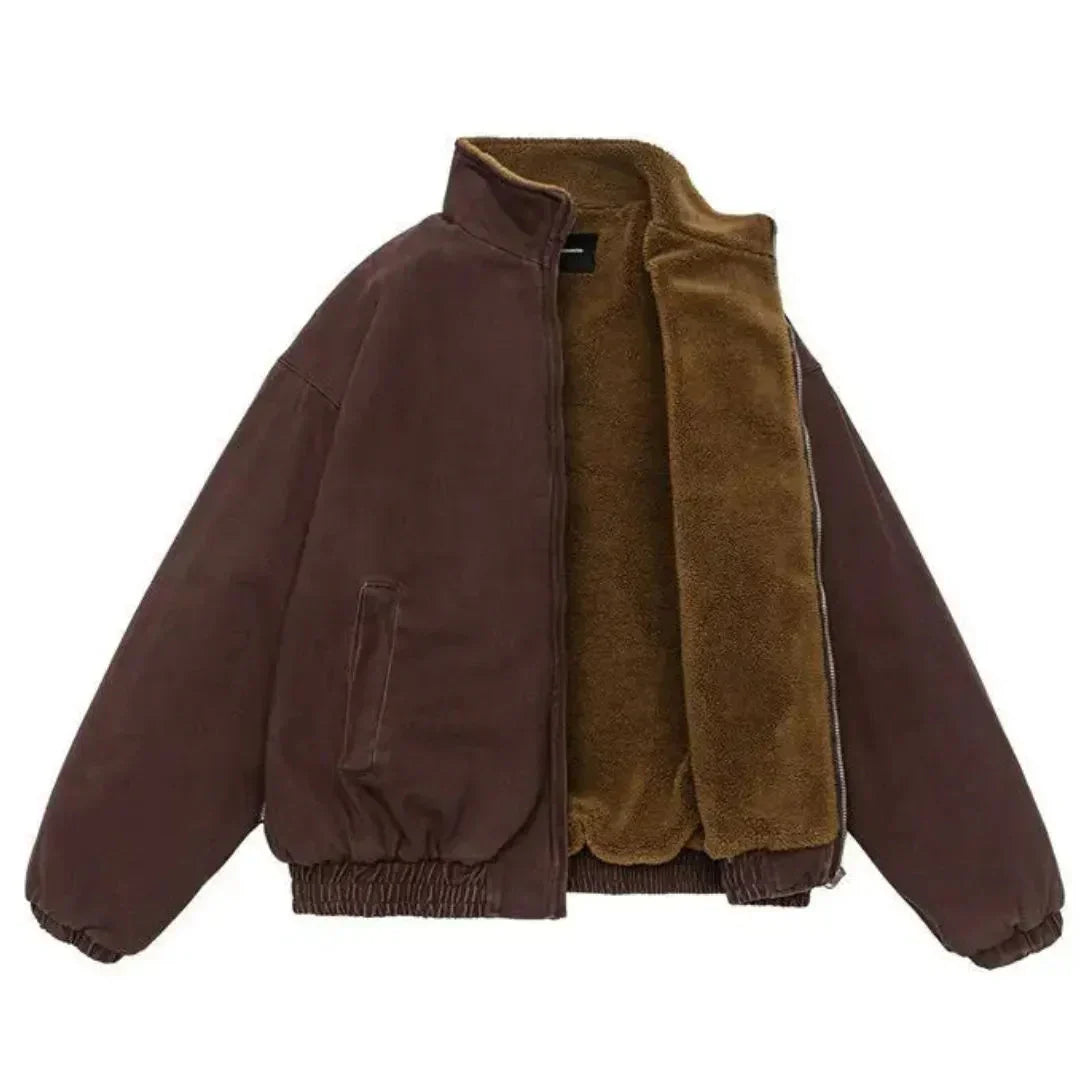 Men's Autumn Casual Jacket with Zipper in Red 2
