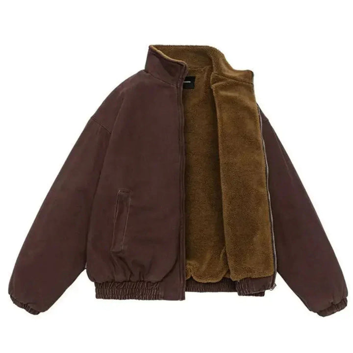 Men's Autumn Casual Jacket with Zipper in Red 2