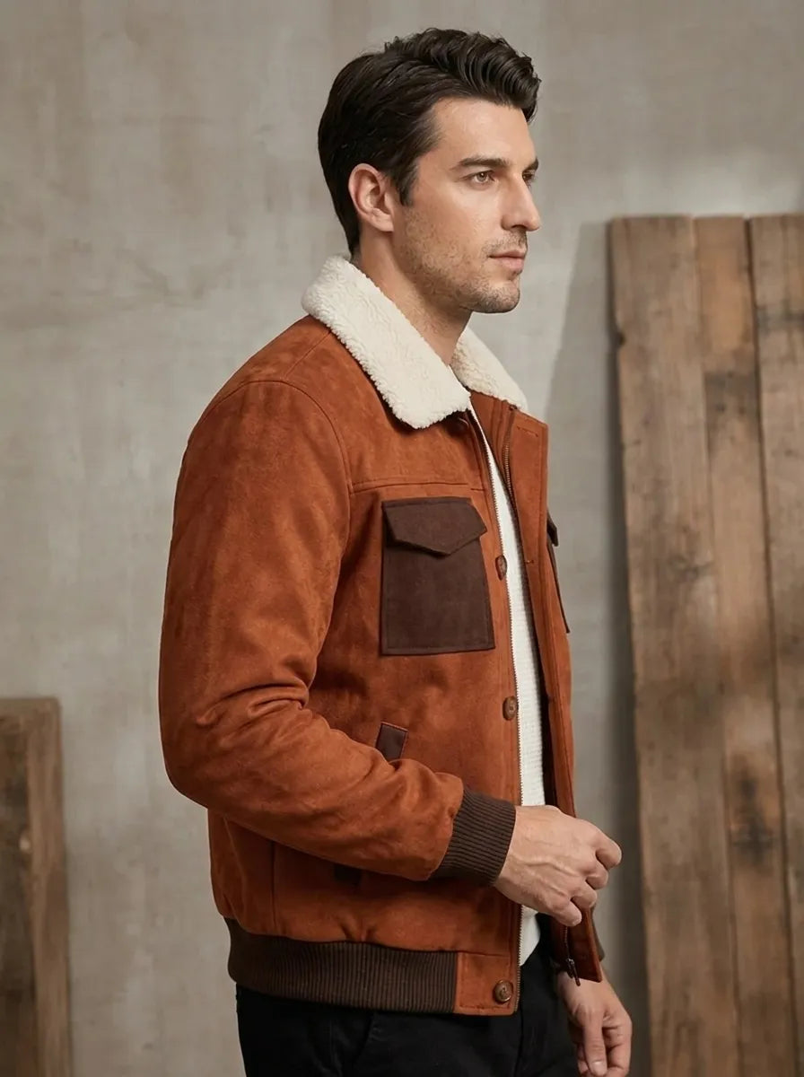 Men's Autumn Jacket with Sherpa Lining (2)
