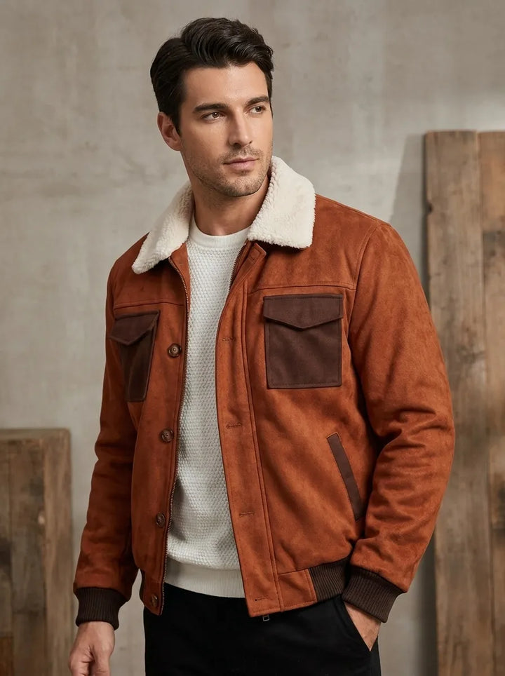 Men's Autumn Jacket with Sherpa Lining (3)