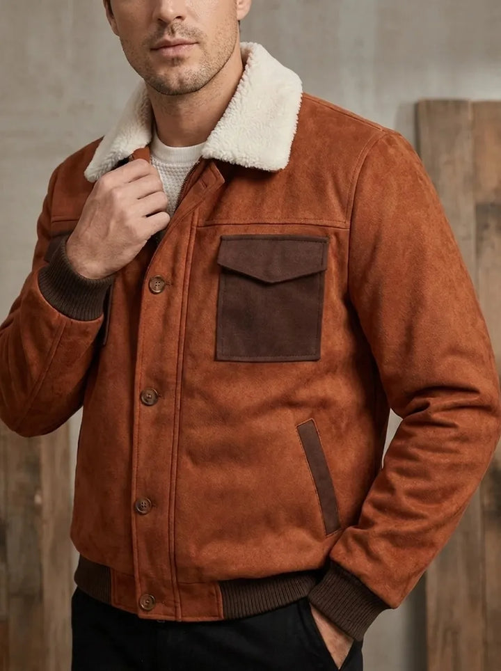 Men's Autumn Jacket with Sherpa Lining (4)