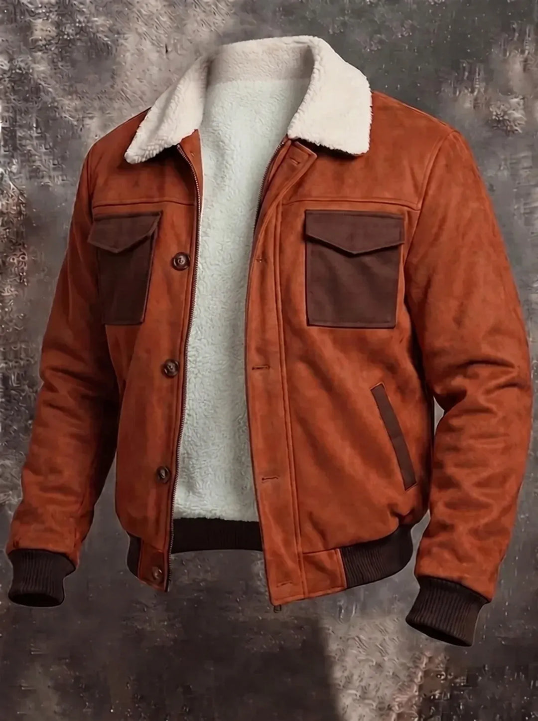 Men's Autumn Jacket with Sherpa Lining (5)