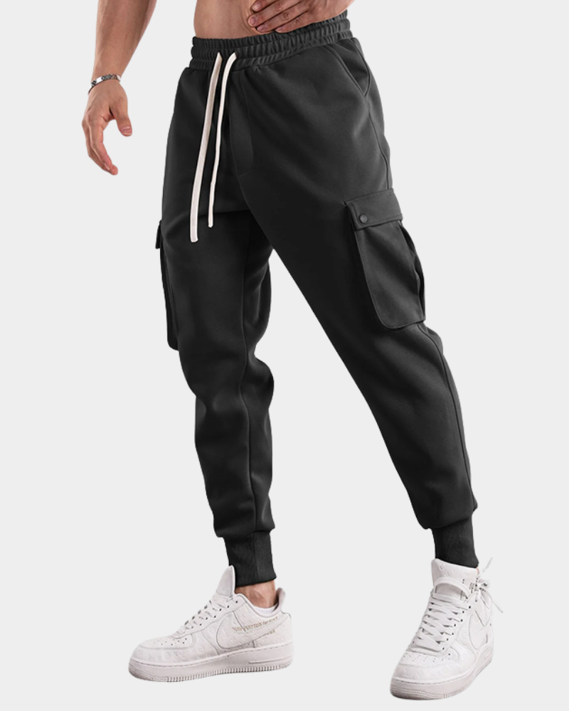 Men's Cargo Trousers for Everyday Comfort in Black