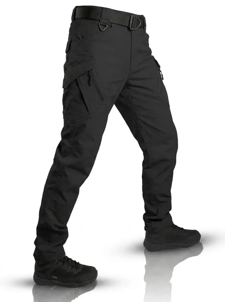 Men's Cargo Trousers for Tactical Outdoor Work in Black