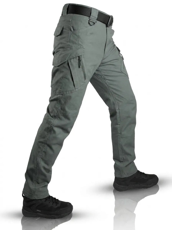 Men's Cargo Trousers for Tactical Outdoor Work in Green