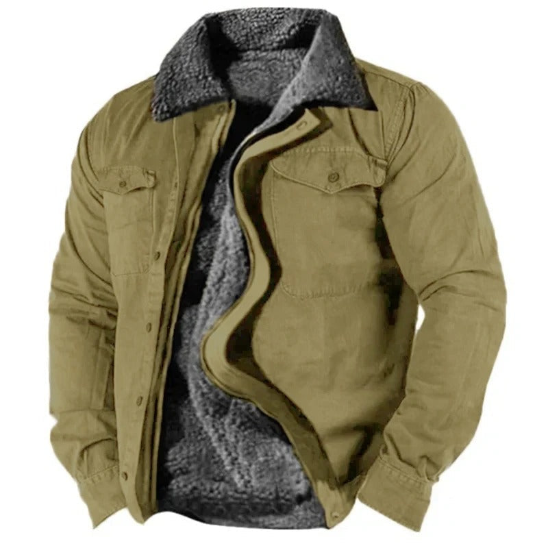 Men's Casual Western Autumn Jacket in Green