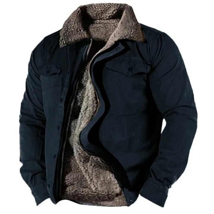 Men's Casual Western Autumn Jacket in Navy