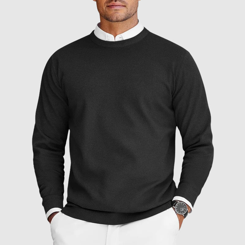 Men's Christmas Sweater for Layering in Black