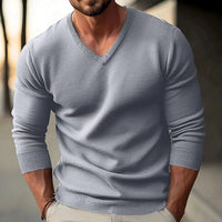 Max | Men's Cotton Jumper with Slim-Fit V-Neck