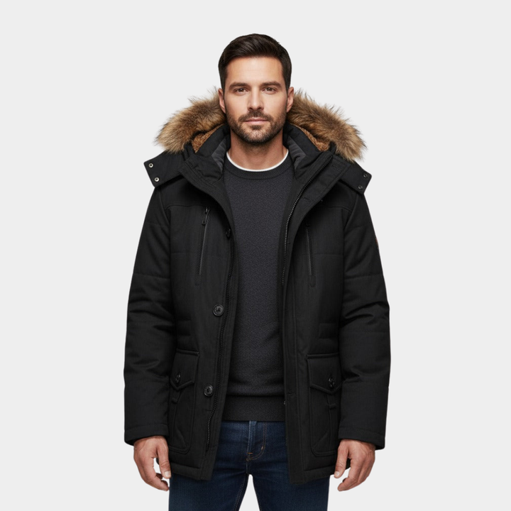Men's Hooded Autumn Jacket with Fleece Lining (10)