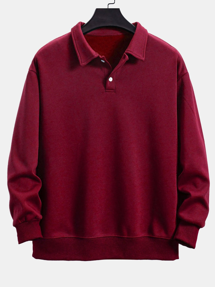 Men's Jumper Dress Code Cotton Polo in Wine red