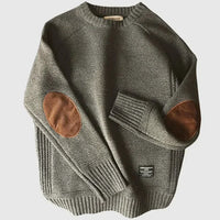 Henry | Mens Jumper with Elbow Patch, Classic Knit