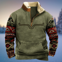 Thomas | Men's Jumper with Half-Zip Relaxed Fit