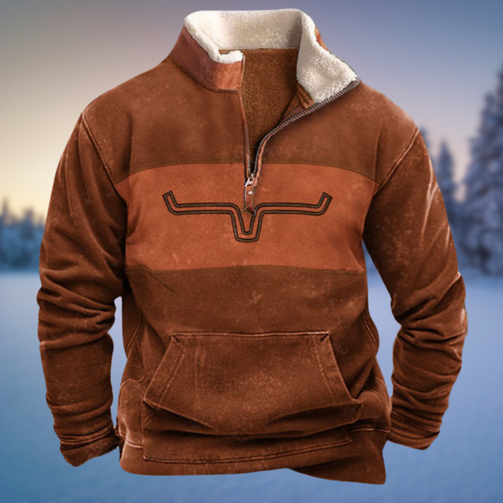 Men's Jumper with Half-Zip Relaxed Fit in Stil 2