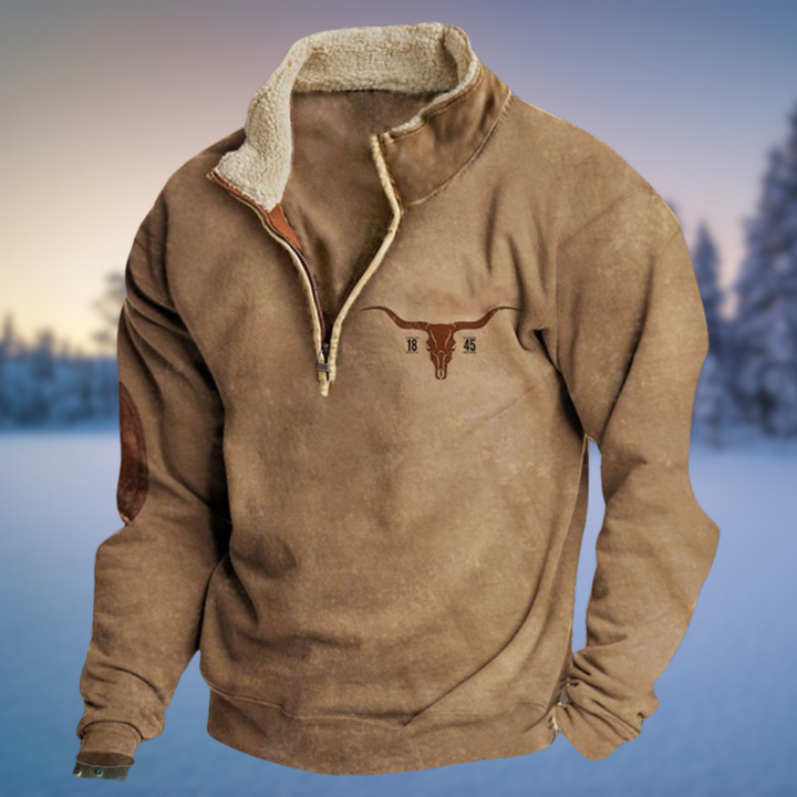 Men's Jumper with Half-Zip Relaxed Fit in Stil 3