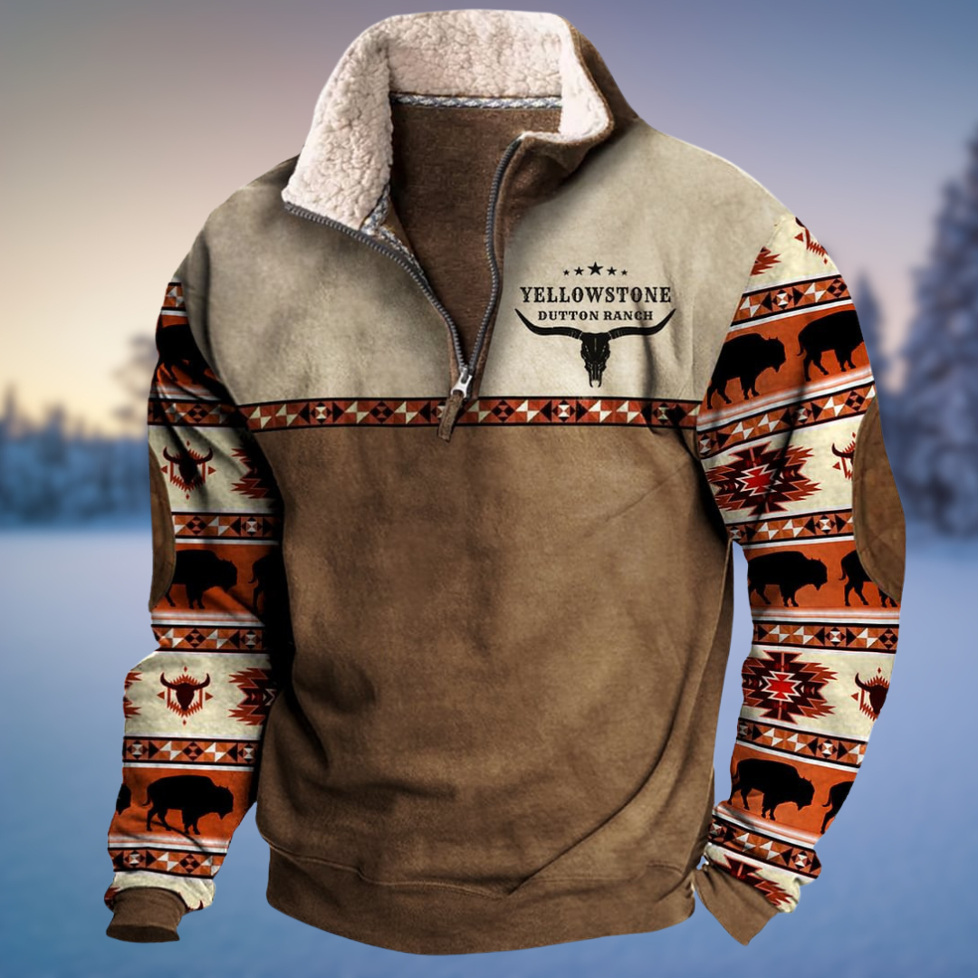Men's Jumper with Half-Zip Relaxed Fit in Stil 4