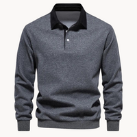 Louie | Men's Jumper with Refined Polo Collar
